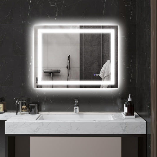 LED Bathroom Mirror with Lights and Anti-Fog Feature-1