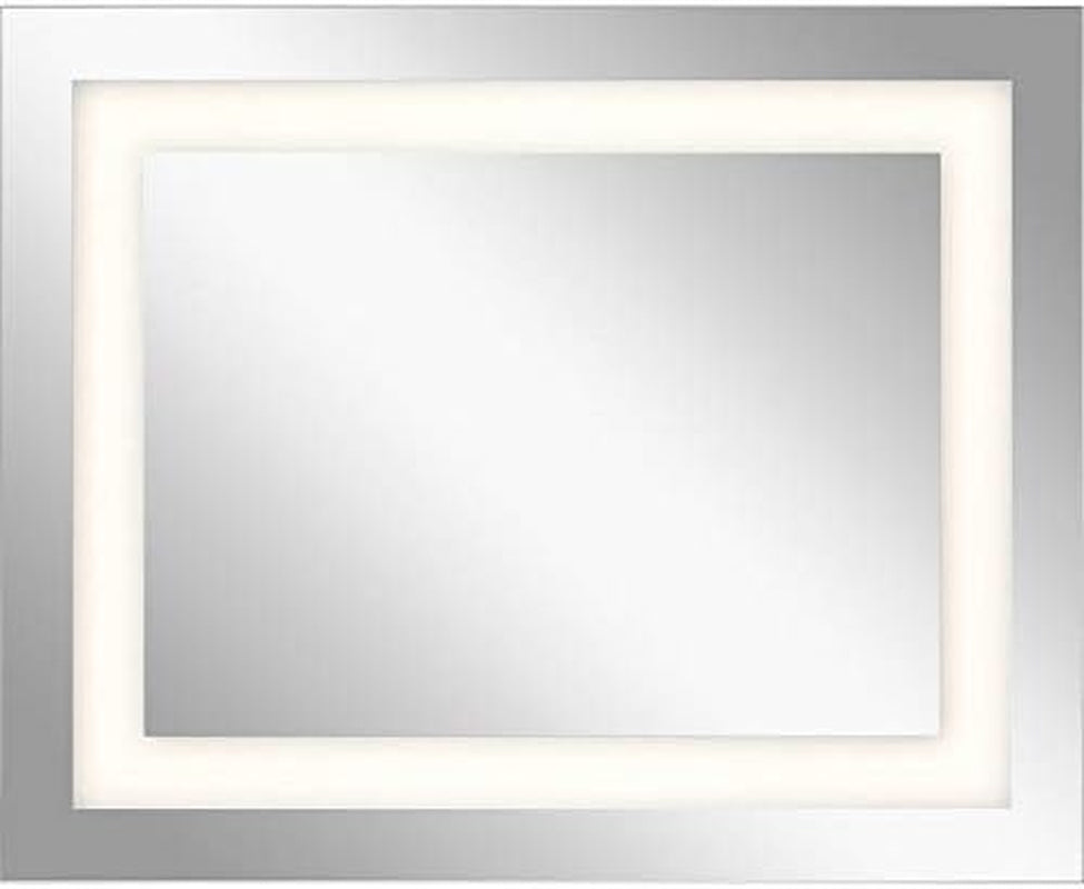 Signature LED Backlit Mirror in Chrome, 30" X 24"-2