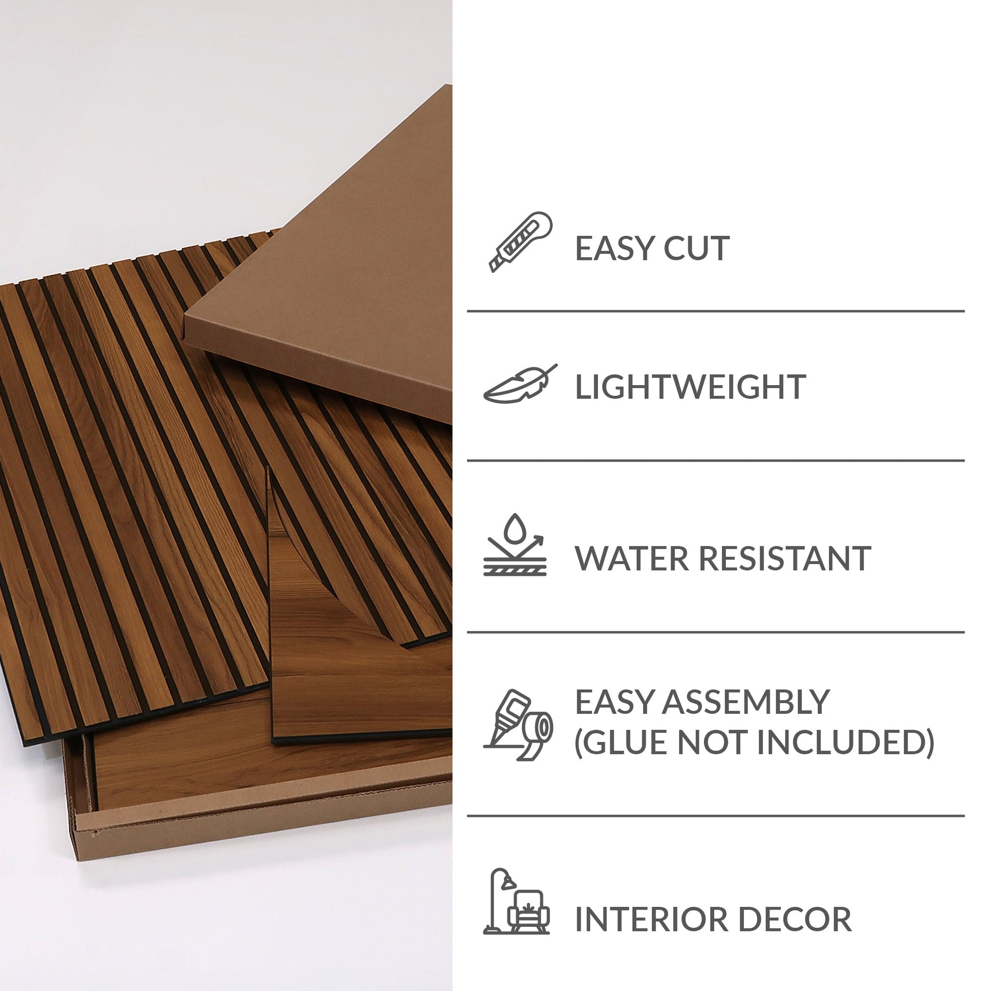 Dark Wood 3D Wall Panels-3