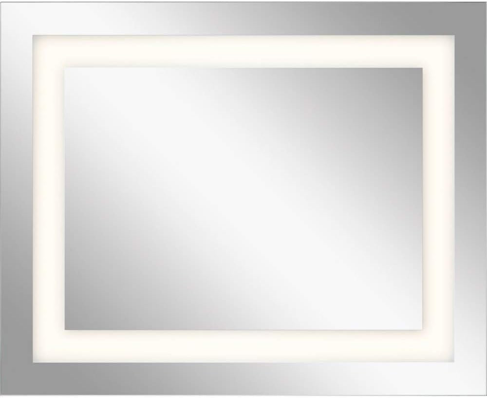 Signature LED Backlit Mirror in Chrome, 30" X 24"-1